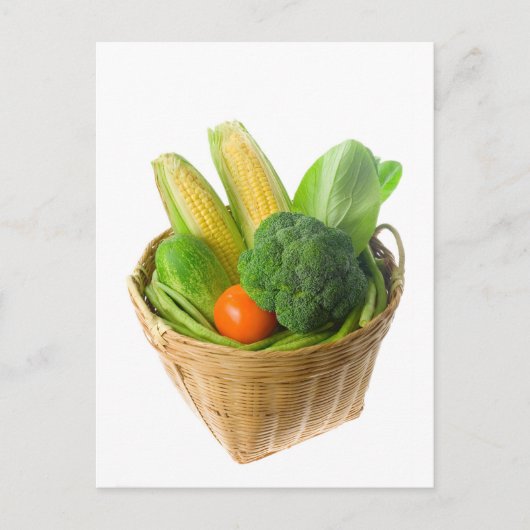 Carte Postale Panier de légumes (Devant)