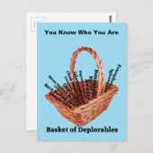 Carte postale Panier de mots déplorables (Devant / Derrière)