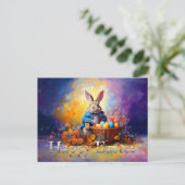 Carte Postale Panier de Pâques de lapin de Pâques (Debout devant)