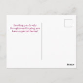 Carte Postale Panier de Pâques, fleurs et peinture à l'huile de (Dos)