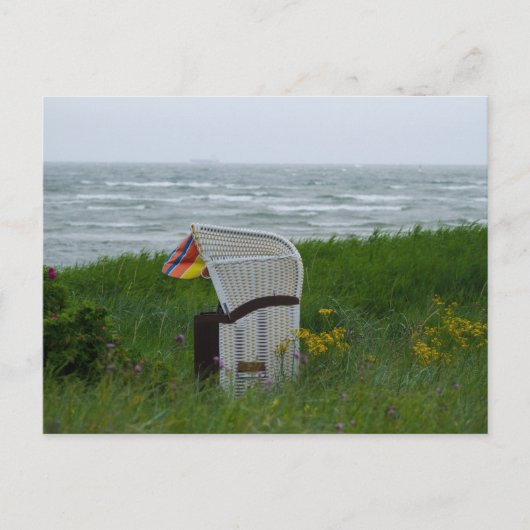 Carte Postale Panier de plage (Devant)