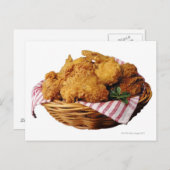 Carte Postale Panier de poulet frit (Devant / Derrière)