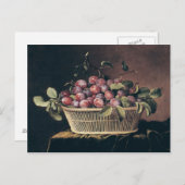 Carte Postale Panier de prunes (Devant / Derrière)