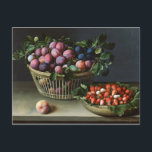 Carte Postale Panier de prunes et panier de fraises, 1632<br><div class="desc">Panier de prunes et panier de fraises, 1632 | par Louise Moillon | Lieu de l'art : Musée des Augustins, Toulouse, France | Artiste français | Numéro de collection d'images : XIR26260</div>