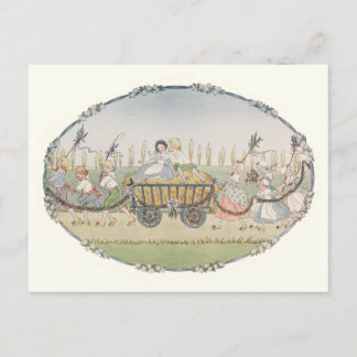Carte Postale Panier de récolte vintage par H. Willebeek Le Mair