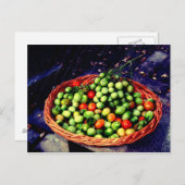 Carte Postale Panier de tomates (Devant / Derrière)