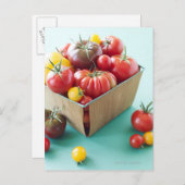 Carte Postale Panier de tomates d'origine (Devant / Derrière)