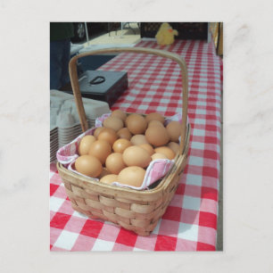 Carte Postale Panier d'oeufs