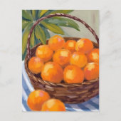 Carte Postale Panier d'Oranges Peinture d'agrumes de fruits (Devant)