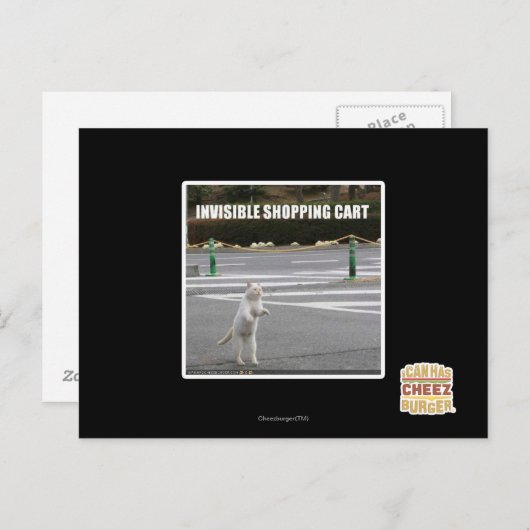 CARTE POSTALE PANIER INVISIBLE (Devant / Derrière)