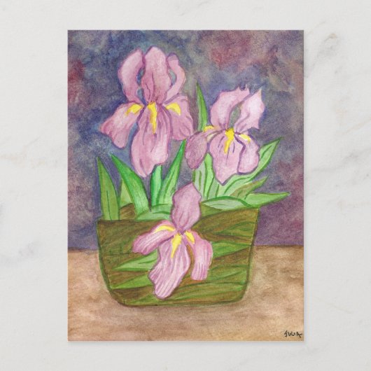 Carte postale Panier Iris (Devant)