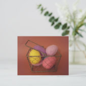 Carte postale Panier OEufs colorés - Pâques (Debout devant)