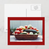 Carte Postale Panier végétal (Devant / Derrière)