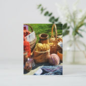 Carte Postale Paniers de fils au marché aux puces (Debout devant)