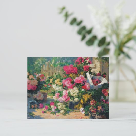 Carte Postale Paniers et pots de fleurs Alfred Petit Flower dans (Debout devant)