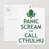 Carte Postale Panique et appel Cthulhu (Devant / Derrière)