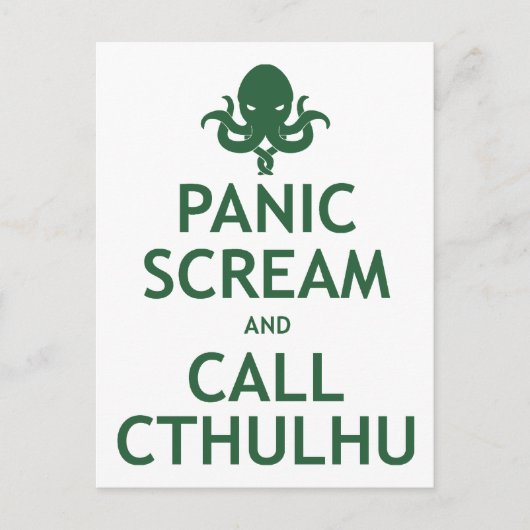 Carte Postale Panique et appel Cthulhu (Devant)