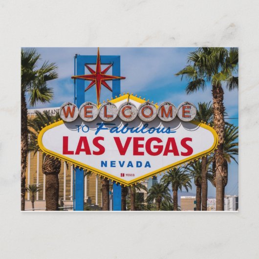 Carte Postale Panneau Bienvenue à Las Vegas, Las Vegas, Nevada (Devant)
