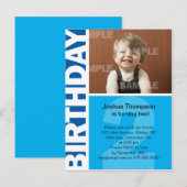 Carte Postale Panneau bleu 2e anniversaire Invitation (Devant / Derrière)