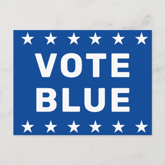 Carte Postale Panneau bleu Vote (Devant)