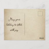 Carte Postale Panneau bon thanksgiving bois & Scène d'automne (Dos)