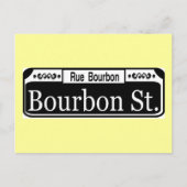Carte Postale Panneau Bourbon (Devant)