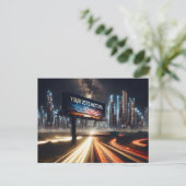 Carte Postale Panneau D'Affichage De Rappel De Vote Avec Éclair (Debout devant)