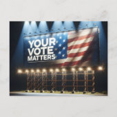 Carte Postale Panneau d'affichage de votre vote (Devant)