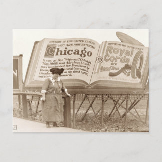 Carte Postale Panneau d'affichage vintage Chicago
