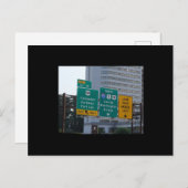 Carte Postale Panneau d'autoroute I95 pour le pont George Washin (Devant / Derrière)