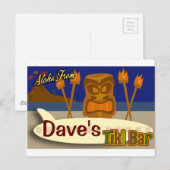 Carte Postale Panneau de barre Tiki personnalisé (Devant / Derrière)