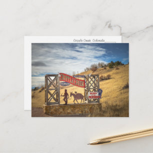 Carte Postale Panneau de bienvenue de Cripple Creek Colorado