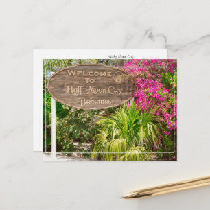 Carte Postale Panneau de bienvenue de Half Moon Cay