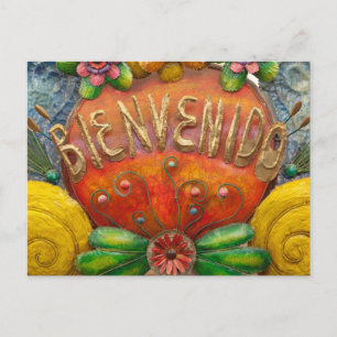 Carte Postale Panneau de bienvenue en espagnol, Mexique