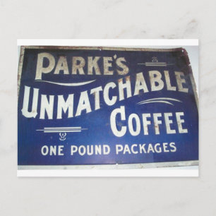 Carte Postale Panneau de café Parke