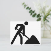 Carte Postale panneau de construction (Debout devant)