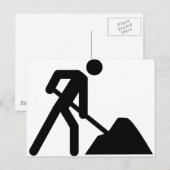 Carte Postale panneau de construction (Devant / Derrière)