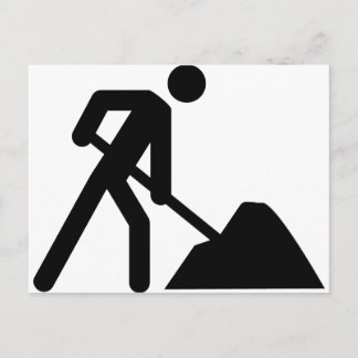Carte Postale panneau de construction