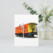 Carte Postale Panneau De Croisement De Caboose Et De Chemin De F (Debout devant)