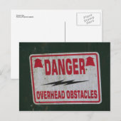 Carte Postale Panneau de danger (Devant / Derrière)