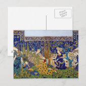 Carte Postale Panneau de faïence vitrée, Ispahan (Devant / Derrière)