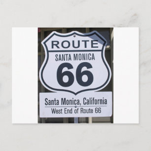 Carte Postale Panneau de fin officiel Route 66 père Noël monica