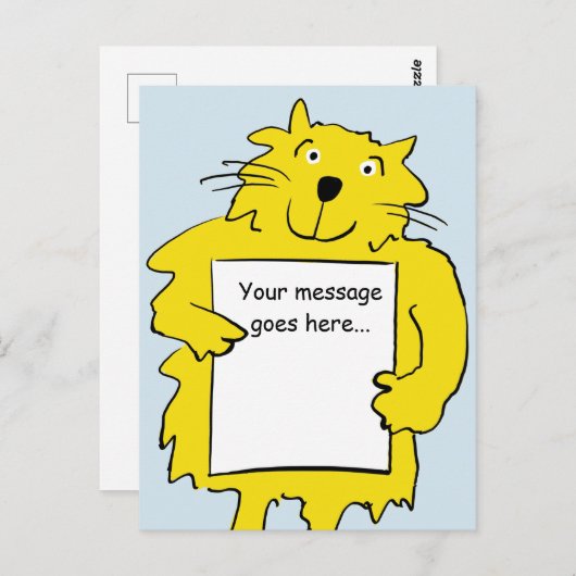 Carte Postale Panneau de fixation pour chat pour vous ajouter vo (Devant / Derrière)