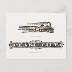 Carte Postale Panneau de la Locomotive et Pearl City, Hawaii 189