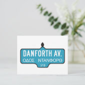 Carte Postale Panneau de la rue Danforth Avenue, Toronto (Debout devant)