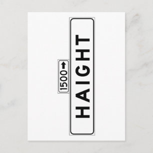 Carte Postale Panneau de la rue Haight, San Francisco