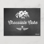 Carte Postale Panneau de la table de dessert de gâteau au chocol (Dos)