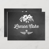 Carte Postale Panneau de la table de dessert de gâteau citron (Devant / Derrière)