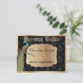 Carte Postale Panneau de la table Peacock Dark Gold Dessert (Debout devant)