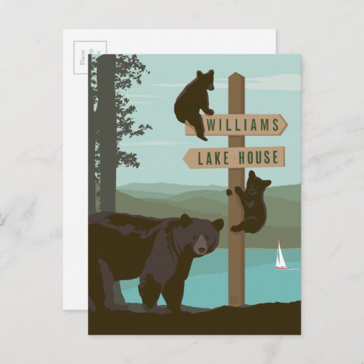 Carte Postale Panneau de l'ours (Devant / Derrière)